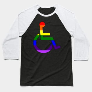 Disabled LGBTQ Pride Baseball T-Shirt